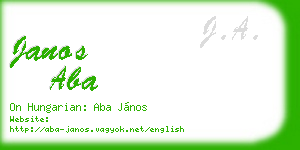 janos aba business card